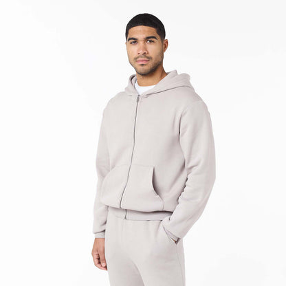 Relaxed Fit FZ Open Hem Tracksuit | Stone