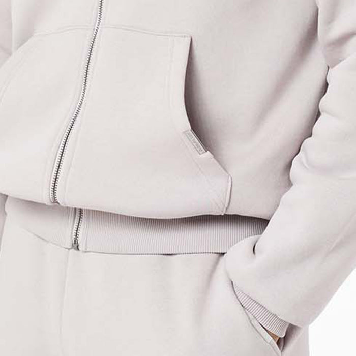 Relaxed Fit FZ Open Hem Tracksuit | Stone