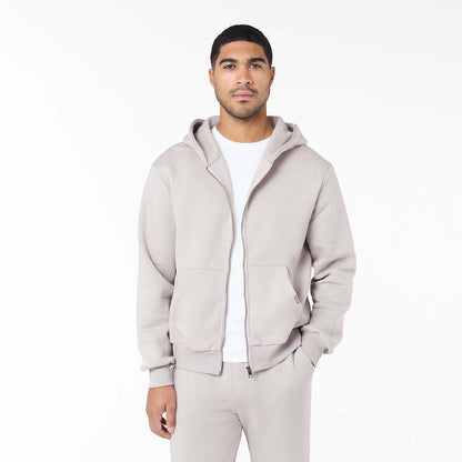 Relaxed Fit FZ Open Hem Tracksuit | Stone