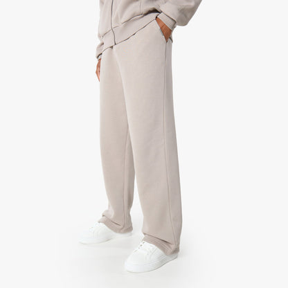 Loose fit tracksuit bottoms in stone