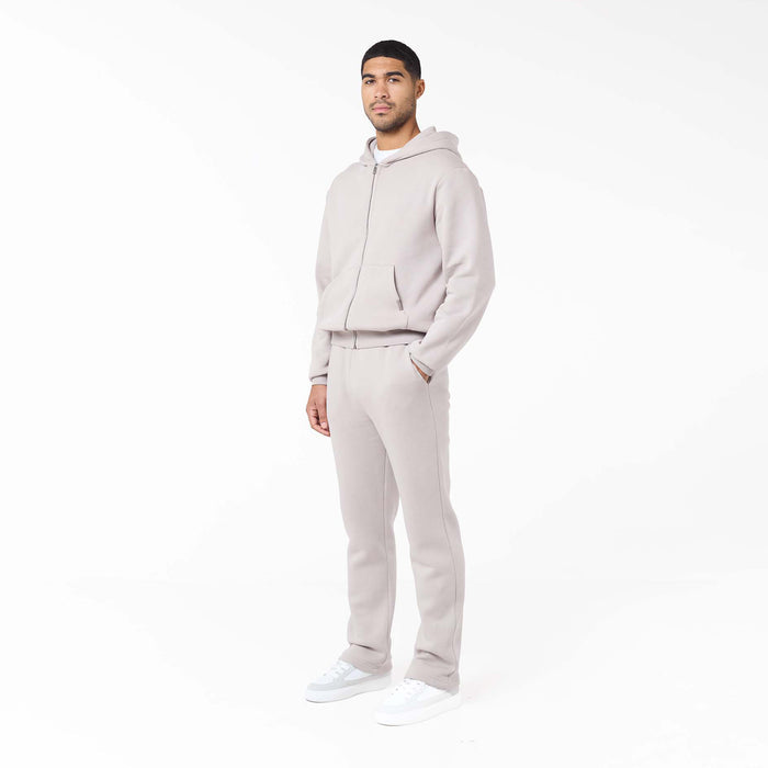 Relaxed Fit Open Hem Jogger | Stone