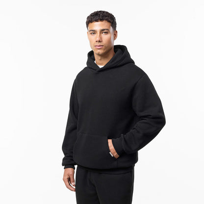 Relaxed fit hoodie in black