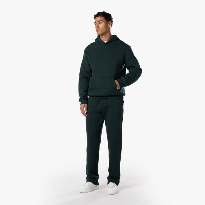 Relaxed Fit Open Hem Tracksuit | Forest Green