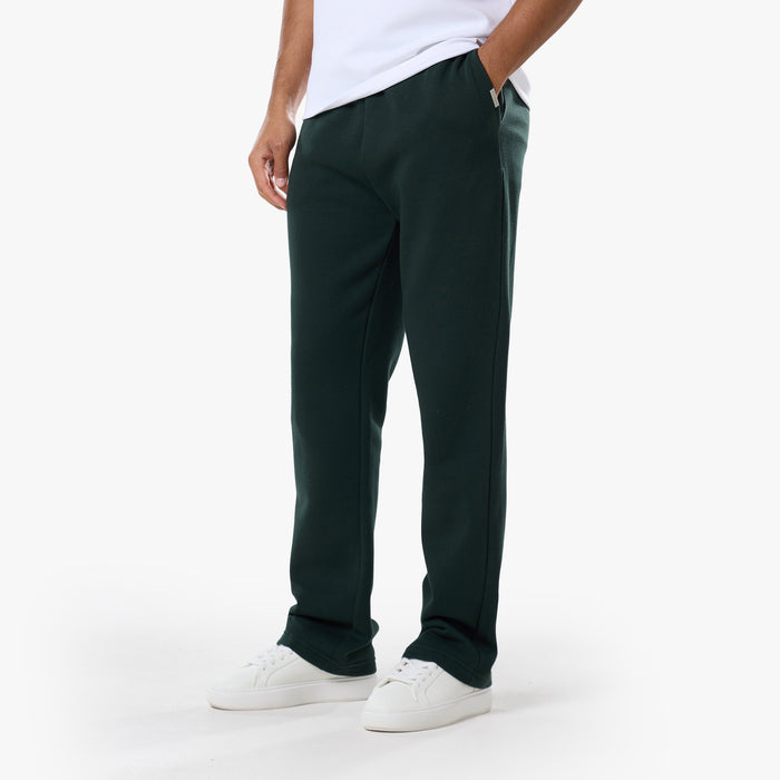 Relaxed Fit Open Hem Tracksuit | Forest Green
