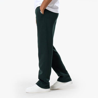 Relaxed Fit Open Hem Tracksuit | Forest Green