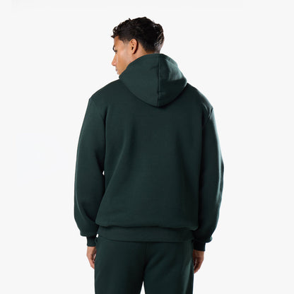 Relaxed Fit Open Hem Tracksuit | Forest Green
