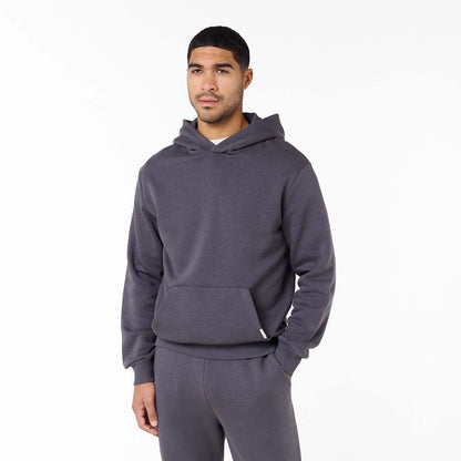 Mens tracksuit hoodie in iron grey - front view