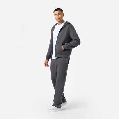 Relaxed Full Zip Hoodie |  Dark Grey