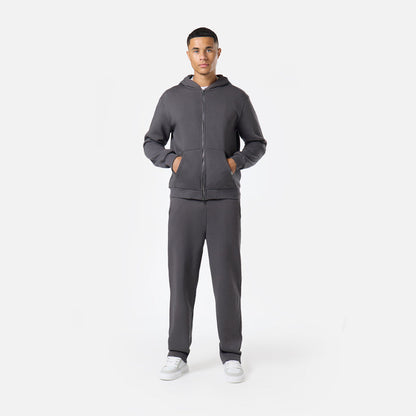 Relaxed Full Zip Hoodie |  Dark Grey
