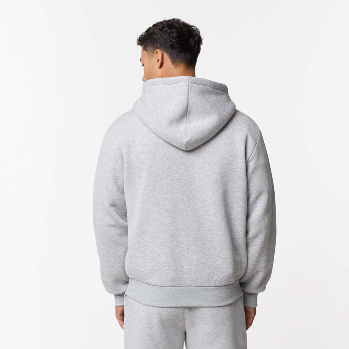 Relaxed Full Zip Hoodie | Grey Marl