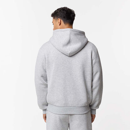 Relaxed Full Zip Hoodie | Grey Marl
