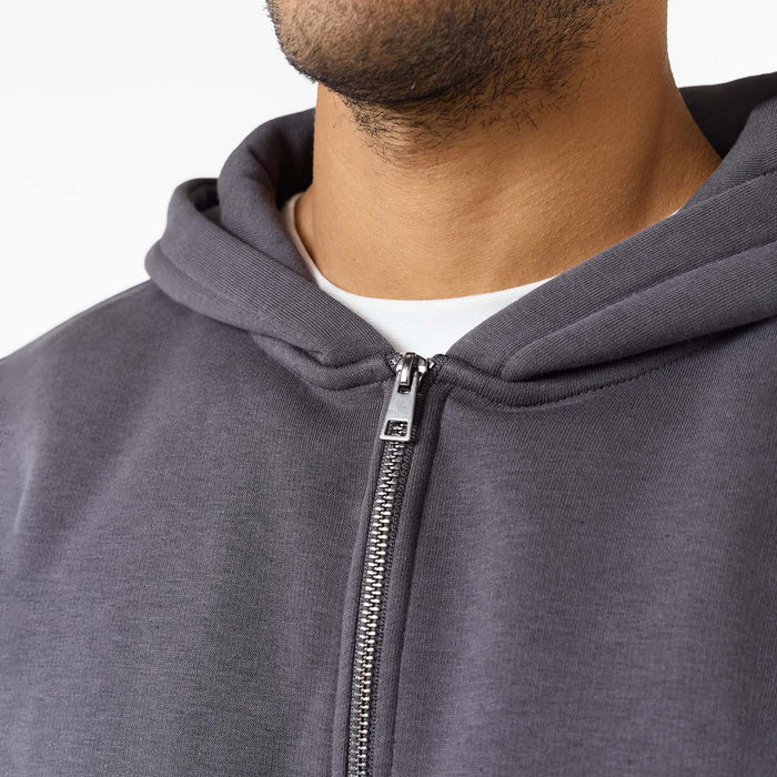 Relaxed Full Zip Hoodie | Iron Grey