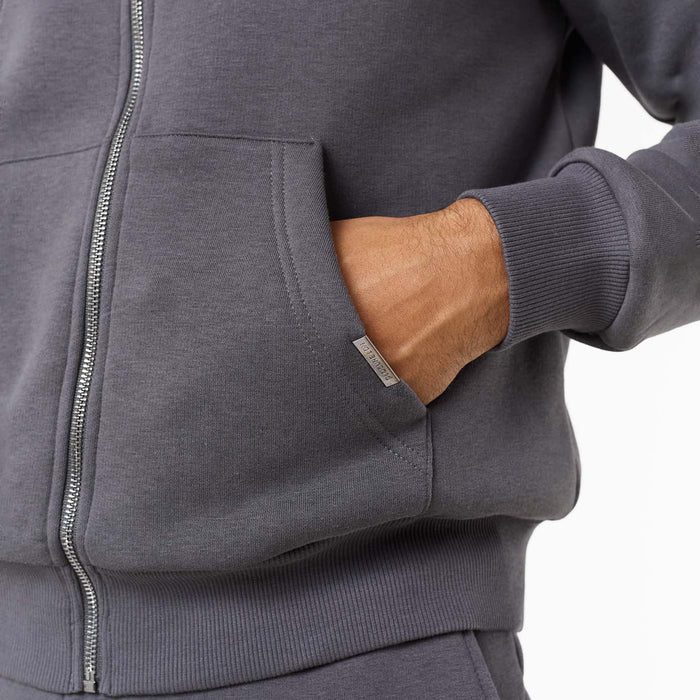 Relaxed Full Zip Hoodie | Iron Grey