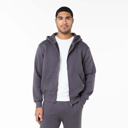 Relaxed Full Zip Hoodie | Iron Grey