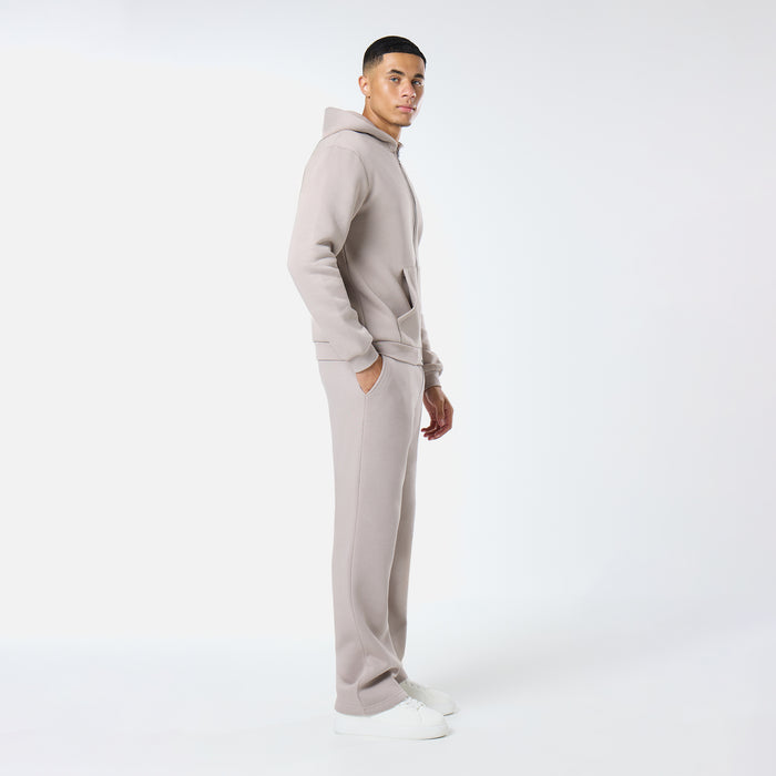 Relaxed Full Zip Hoodie |  Stone