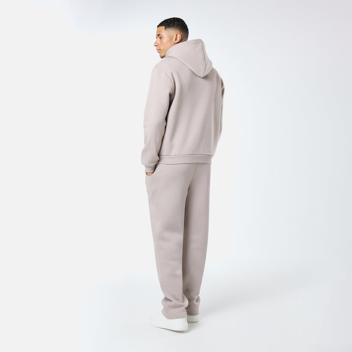 Relaxed Full Zip Hoodie |  Stone