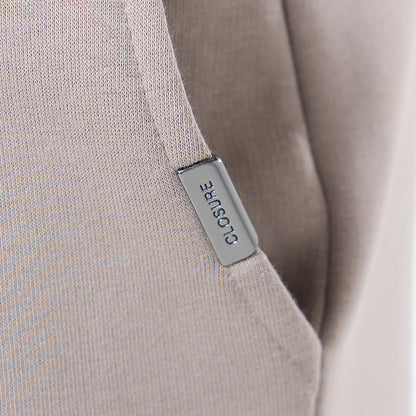 Relaxed Full Zip Hoodie |  Taupe