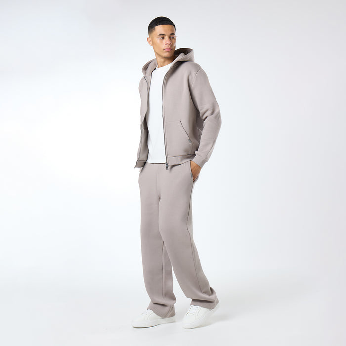 Relaxed Full Zip Hoodie |  Taupe