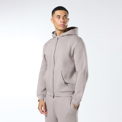 Relaxed Full Zip Hoodie |  Taupe