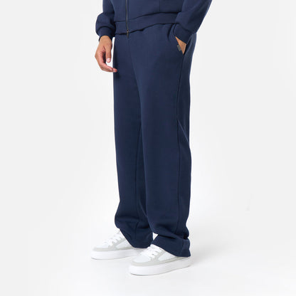 Relaxed Full Zip Open Hem Tracksuit | Navy