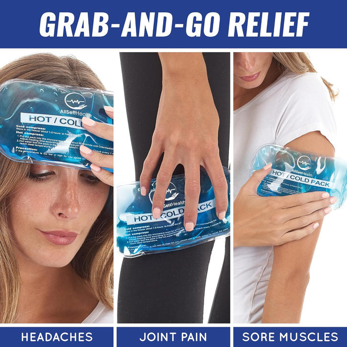 Reusable Hot & Cold Gel Ice Packs – 7 Pack Pain Relief (Blue)