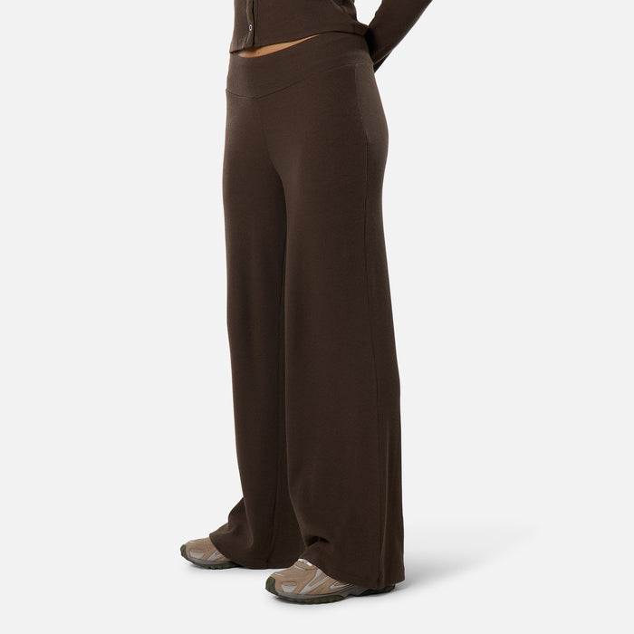 Ribbed Open Hem Set | Coffee
