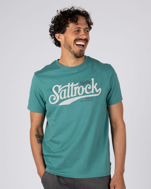 Rise Mens Short Sleeve T-Shirt in Dark Teal