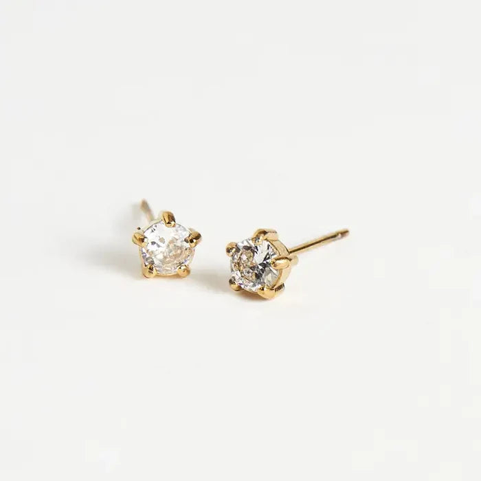 Round Stud Earrings