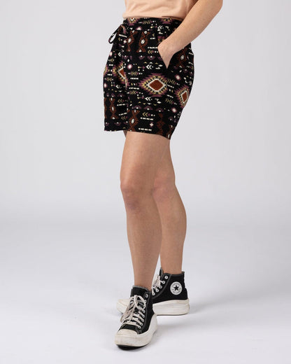 Sabina Womens Woven Short in Dark Grey