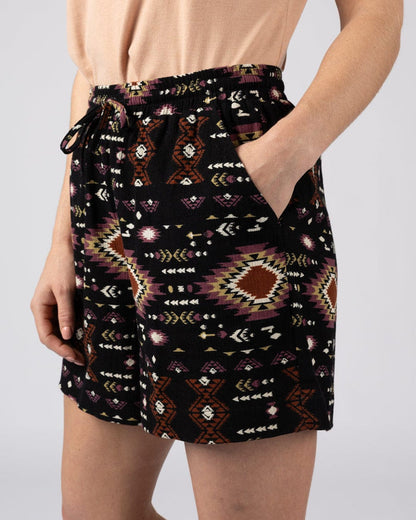 Sabina Womens Woven Short in Dark Grey
