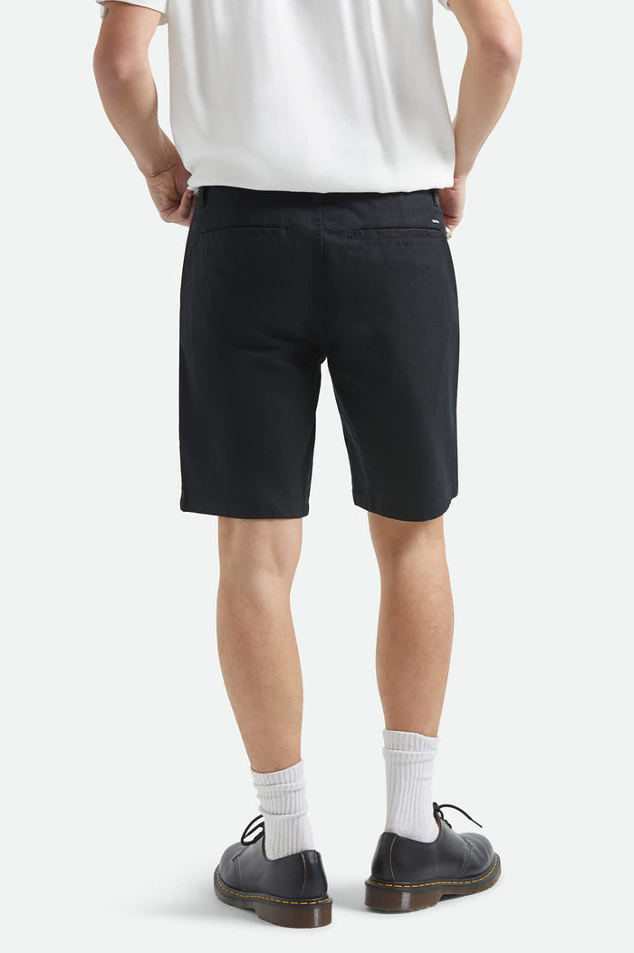 Men's Santo Chino Short in the color Black - Men's Back View