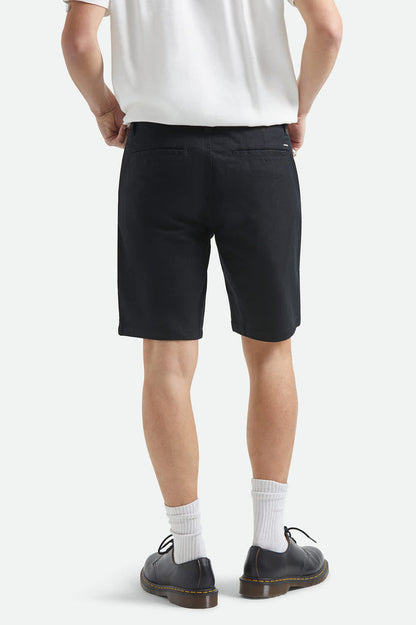Men's Santo Chino Short in the color Black - Men's Back View