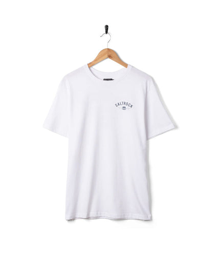 Saunton Mens Location T-Shirt in White