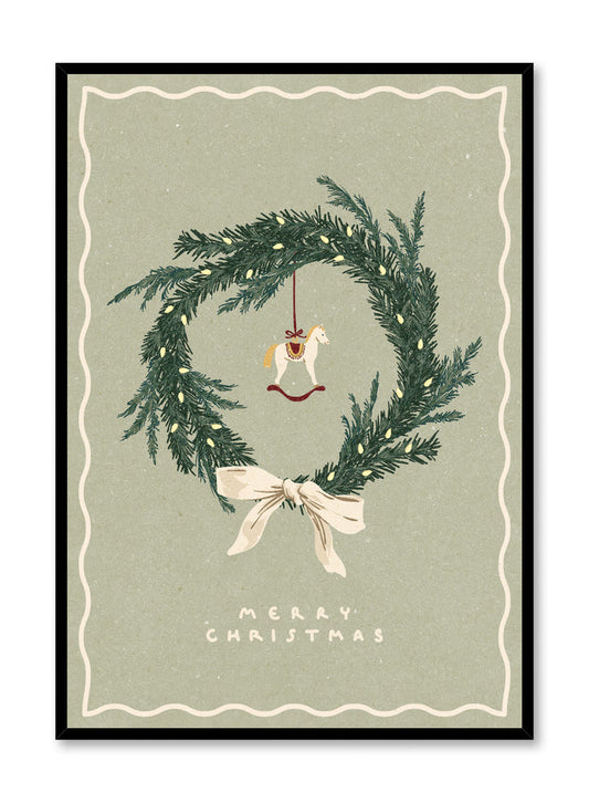Scandi Winter Wreath, Poster