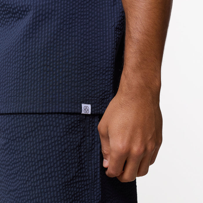 Seersucker Shirt | Navy