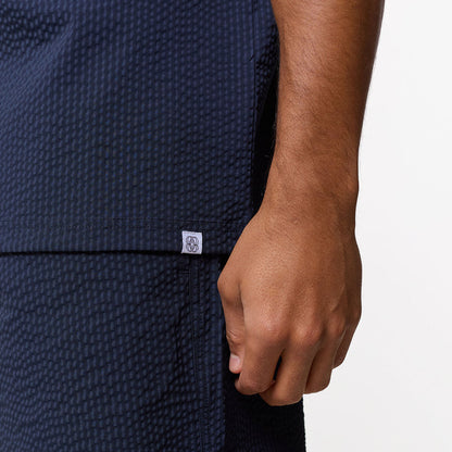 Seersucker Shirt | Navy