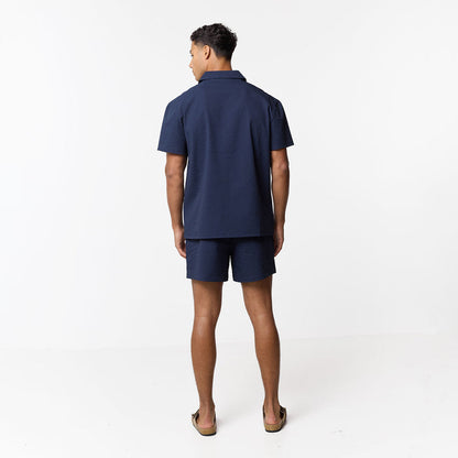 Seersucker Shirt | Navy
