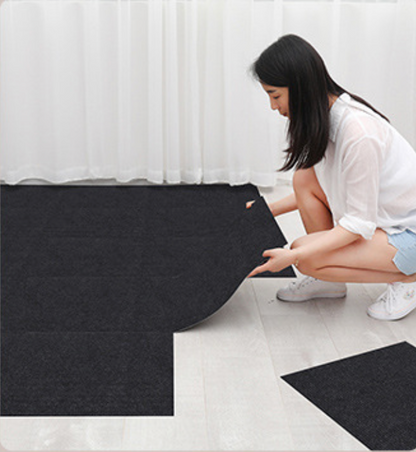 Self-Adhesive Carpet Tiles 60x60cm Black/Dark Grey