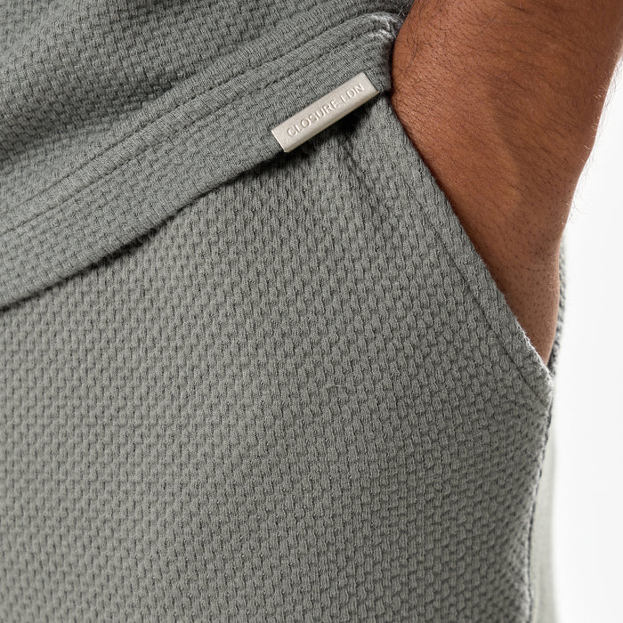 Short Sleeve Textured Polo | Olive