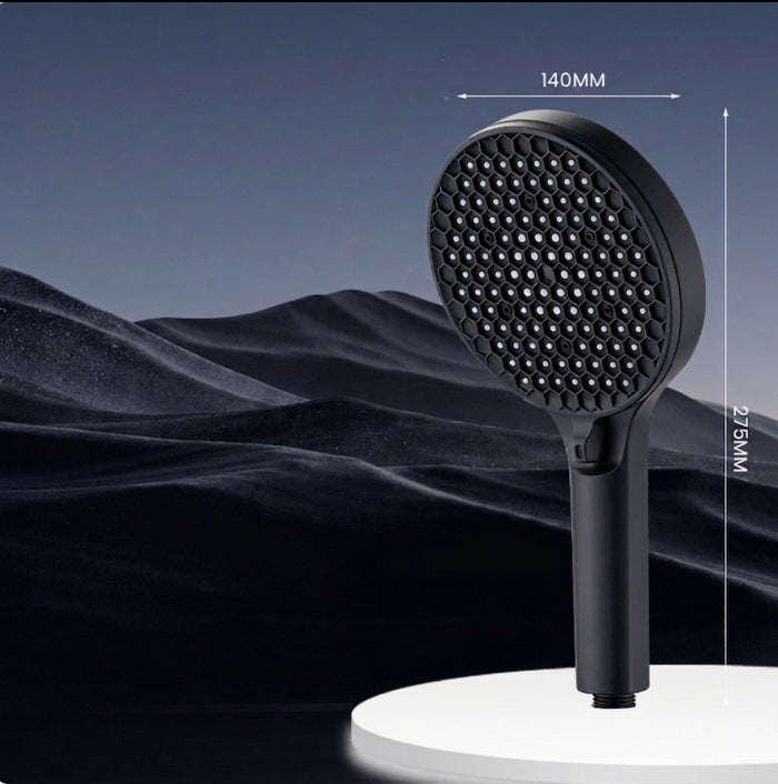 Shower Head Handheld Round - Black