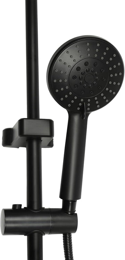 Shower Mixer Combination Round Black