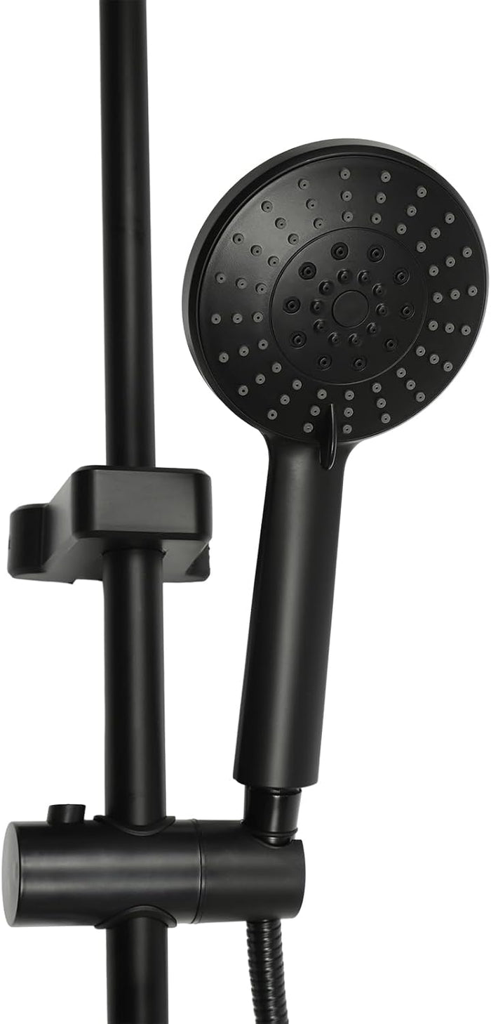 Shower Mixer Combination Round Black