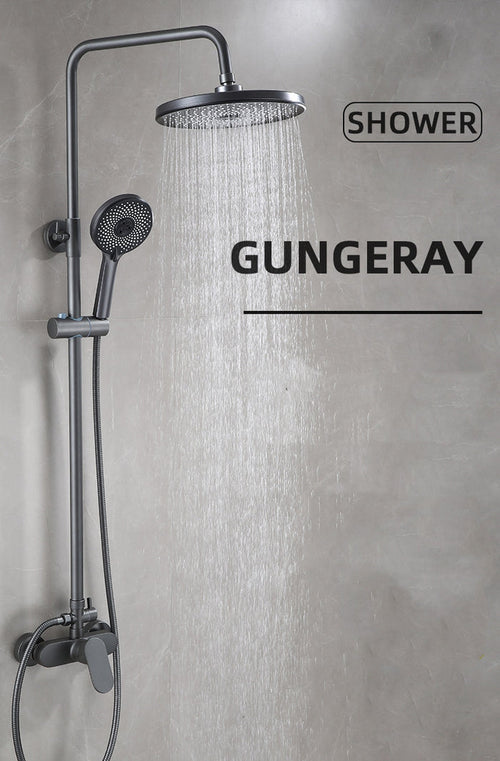 Shower Mixer Combination Round Gun Metal
