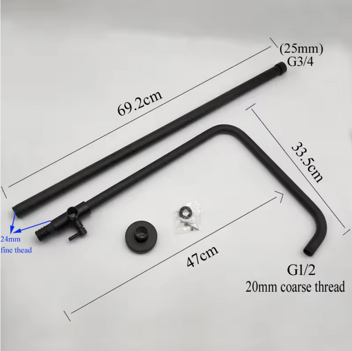 Shower Mixer Combination Round Gun Metal