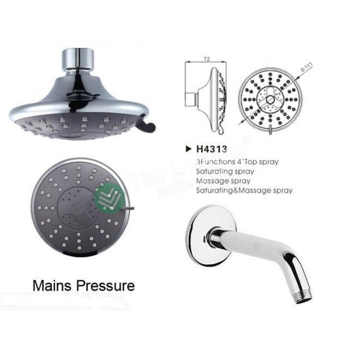 Shower Rose - Wall Mount Arm Round