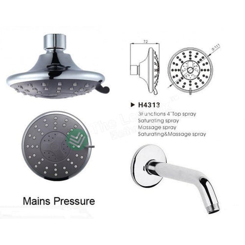 Shower Rose - Wall Mount Arm Round