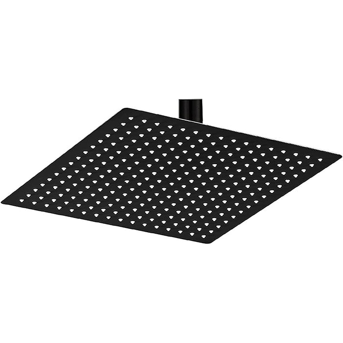 Shower Rose - Wall Mount Arm Square Chrom/Black