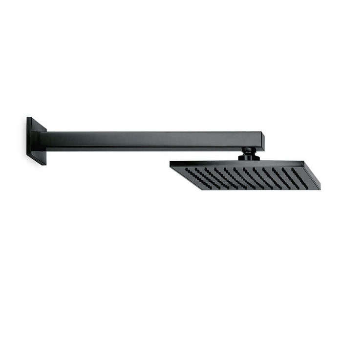 Shower Rose - Wall Mount Arm Square Chrom/Black