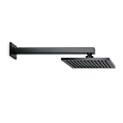 Shower Rose - Wall Mount Arm Square Chrom/Black