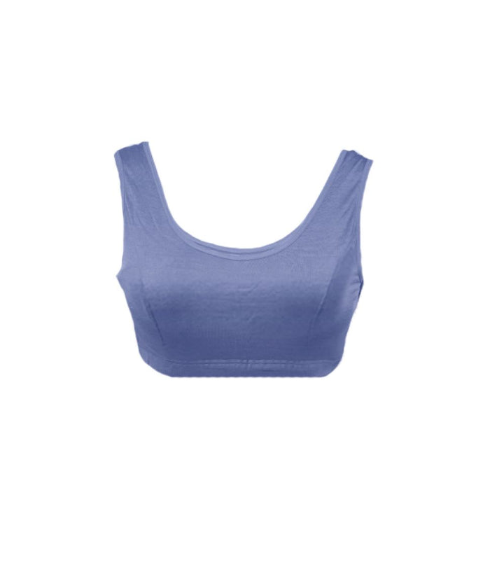 100% natural Silkspun FlexiBra in Forget Me Not Blue